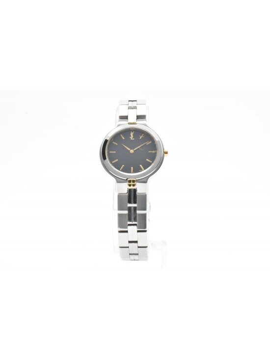 Saint Laurent Quartz Watch Black Dial Silver Gold main image 6